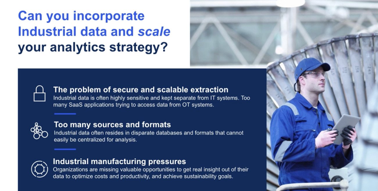 Can you incorporate industrial data and scale your analytics strategy?